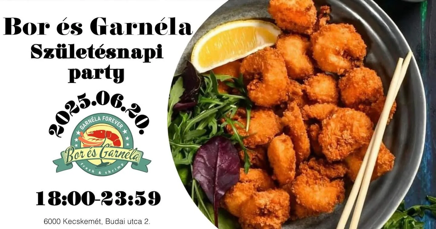 Születésnapi parti a Bor és Garnélánál